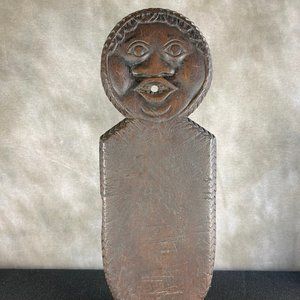 Vintage Hand Carved African Dark Wood Ceremonial Figure 18 Inches Tall